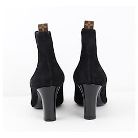 Louis Vuitton-Suede boots-Black