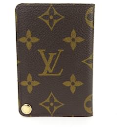 Louis Vuitton-Porta carte di credito Louis Vuitton Porte a libro-Marrone