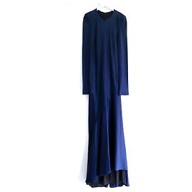 Haider Ackermann Vestido de cetim azul marinho de Haider Ackerman Azul marinho