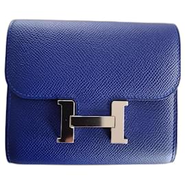 Hermès-Brieftasche CONSTANCE KOMPAKT-Blau