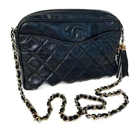 Chanel-Vintage Chanel Camera crossbody bag-Black