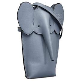 Loewe-Blue Loewe Elephant Pocket Crossbody Bag-Blue