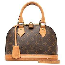 Louis Vuitton-Braune Alma BB-Umhängetasche mit Louis Vuitton-Monogramm-Braun