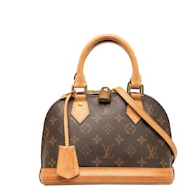 Louis Vuitton-Bolso satchel Alma BB marrón con monograma de Louis Vuitton-Castaño