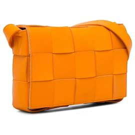 Bottega Veneta-Orange Bottega Veneta Intrecciato Cassette Crossbody-Orange
