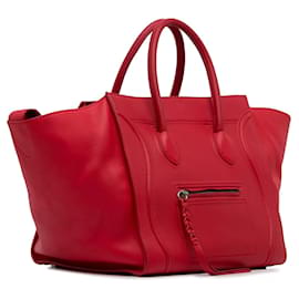 Céline-Bolso tote de equipaje Phantom mediano rojo Celine-Roja