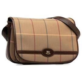 Burberry-Brown Burberry Vintage Check Crossbody Bag-Brown