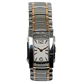Bulgari-Silver Bvlgari Quartz 18K Rose Gold and Stainless Steel Assioma Watch-Silvery