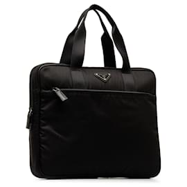 Prada-Black Prada Tessuto Business Bag-Black