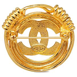 Chanel-Gold Chanel CC Brooch-Golden
