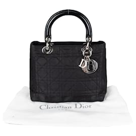 Dior-Christian Dior Bolsa Preta Lady Dior-Preto