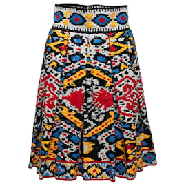 Autre Marque-Multicolor Naeem Khan Silk Sequin-Embellished Skirt Size US S/M-Multiple colors