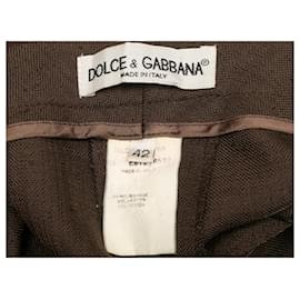 Dolce & Gabbana-Costume pantalon Dolce & Gabbana marron taille IT 42-Marron