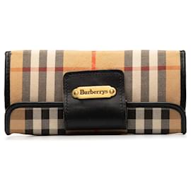 Burberry-Brown Burberry Haymarket Check Golf Pouch-Brown