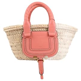 Chloé-CHLOÉ Marcie Basket Mini Bolsa em Sunny Coral-Bege
