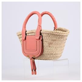 Chloé-CHLOÉ Marcie Basket Mini Bag in Sunny Coral-Beige