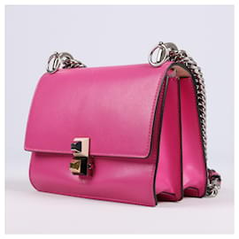 Fendi-Bolsa de ombro FENDI em couro rosa Mini I Kan com corrente 8M0381-Rosa