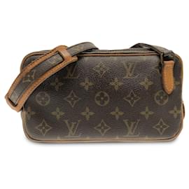Louis Vuitton-Brown Louis Vuitton Monogram Pochette Marly Bandouliere Crossbody Bag-Brown