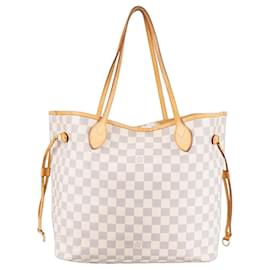 Louis Vuitton-Louis Vuitton Damier Azur Neverfull MM Shopper Sac-Marron