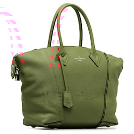 Louis Vuitton-Red Louis Vuitton Taurillon Soft Lockit PM Satchel-Red