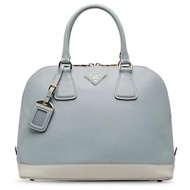 Prada-Blue Prada Saffiano Handbag-Blue