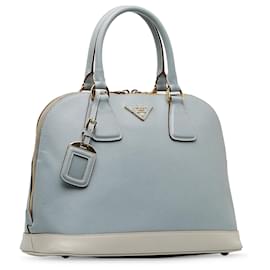 Prada-Blue Prada Saffiano Handbag-Blue