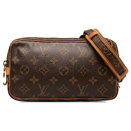 Louis Vuitton-Bolso bandolera Louis Vuitton con monograma Pochette Marly Bandouliere marrón-Castaño