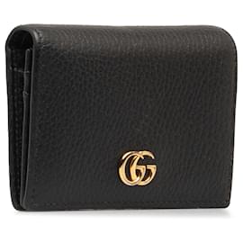 Gucci-Black Gucci GG Marmont Leather Card Holder-Black