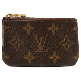 Louis Vuitton-Brown Louis Vuitton Monogram Pochette Cles Coin Pouch-Brown