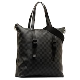 Louis Vuitton-Bolso satchel Skyline Louis Vuitton Damier Graphite negro-Negro