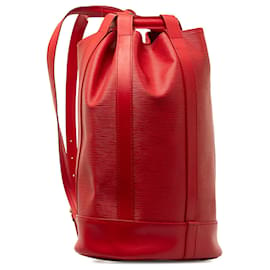 Louis Vuitton-Sac à dos rouge Louis Vuitton Epi Randonnee GM-Rouge