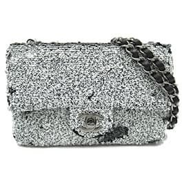 Chanel-Silver Chanel Small Sequins Single Flap Crossbody Bag-Silvery