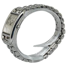 Hermès-Relógio Cape Cod de aço inoxidável de quartzo Hermes prateado-Prata