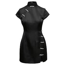 Autre Marque-Black Sau Lee Cheongsam-Inspired Mini Dress Size US 4-Black