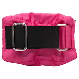 Prada-Pink & Black Prada Re-Nylon Wristlet Pouch-Pink