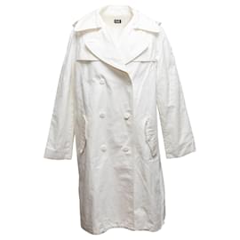 D&G-White D&G Cotton Trench Coat Size IT 44-White