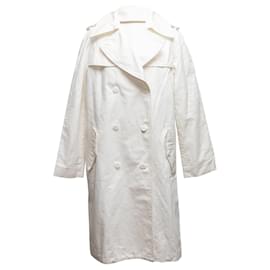 D&G-Weißer Trenchcoat aus Baumwolle von D&G, Größe IT  44-Weiß
