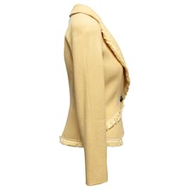 Christian Dior-Yellow Christian Dior Wool Blazer Size FR 40-Yellow