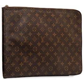 Louis Vuitton-Brown Louis Vuitton Monogram Poche Documents Portfolio Business Bag-Brown