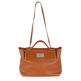 Hermès-Hermes Fauve Barenia 24/24 29 PHW-Marrone,Beige