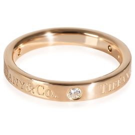 TIFFANY & CO. 3 mm Band Ring in 18k Rose Gold 0.07 ctw Other