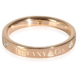 Tiffany & Co-TIFFANY & CO. 3 mm Band Ring in 18k Rose Gold 0.07 ctw-Other