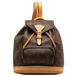 Louis Vuitton-Brown Louis Vuitton Monogram Mini Montsouris Backpack-Brown
