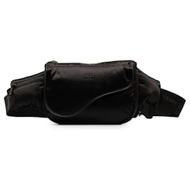Dior-Black Dior Nylon Saddle Universe Belt Bag-Black