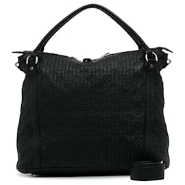 Louis Vuitton-Bolso satchel Louis Vuitton negro con monograma Antheia Ixia MM-Negro