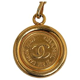 Chanel-Gold Chanel Medallion Chain-Link Belt-Golden