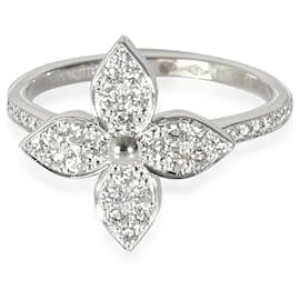 Louis Vuitton-Bague Louis Vuitton Star Blossom en 18K or blanc 0.3 ctw-Autre