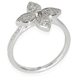 Louis Vuitton-Bague Louis Vuitton Star Blossom en 18K or blanc 0.3 ctw-Autre