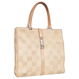 Gucci-Gucci GG Monogram Jackie Handtasche-Beige