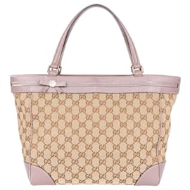 Gucci-Gucci GG Canvas Umhängetasche-Beige